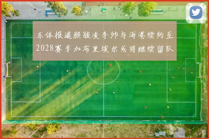 东体报道颜骏凌李帅与海港续约至2028赛季加布里埃尔或将继续留队